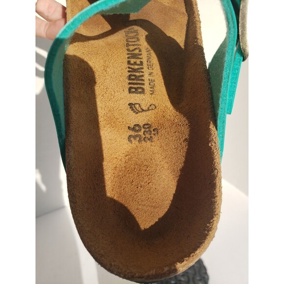 Birkenstock Gizeh Regular Fit Birko Flor Teal Jade Women US 5 (EU 36) Birko Flor - Picture 6 of 12